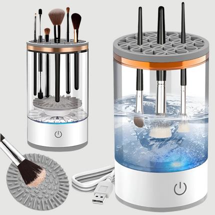 LIMPIADOR AUTOMÁTICO DE BROCHAS DE MAQUILLAJE.