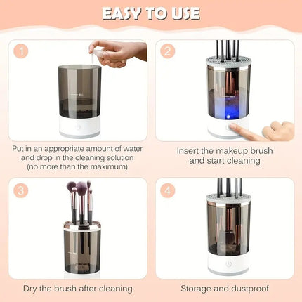 LIMPIADOR AUTOMÁTICO DE BROCHAS DE MAQUILLAJE.